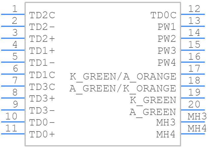 HFJT1-1GHPE-L17RL - Halo Electronics - PCB symbol