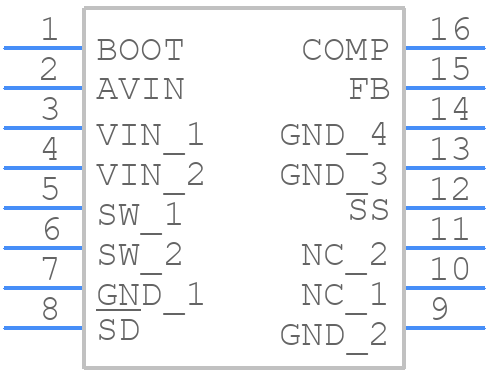 LM1572MTC-3.3 - Texas Instruments - PCB symbol