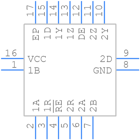 SN65C1167ERGYR - Texas Instruments - PCB symbol