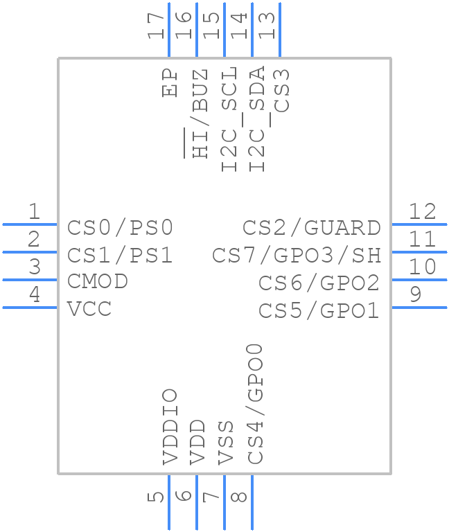 CY8CMBR3108-LQXIT - Infineon - PCB symbol