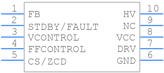 NCP1616A1DR2G - onsemi - PCB symbol