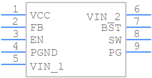 TPS566238PRQFR - Texas Instruments - PCB symbol