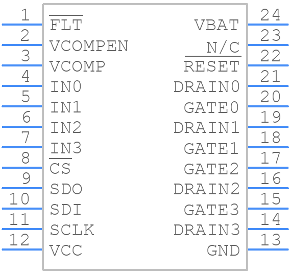 TPIC44L01DBR - Texas Instruments - PCB symbol