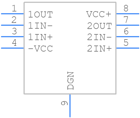 THS4012CDGNG4 - Texas Instruments - PCB symbol