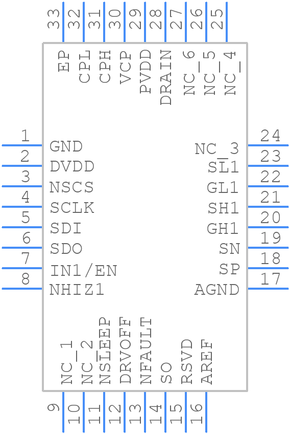 DRV8106SQRHBRQ1 - Texas Instruments - PCB symbol