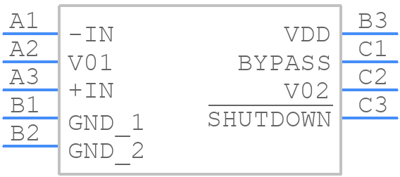 LM4990ITLX/NOPB - Texas Instruments - PCB symbol