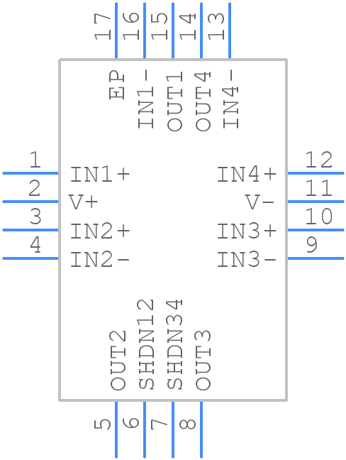 OPA4990SIRTER - Texas Instruments - PCB symbol