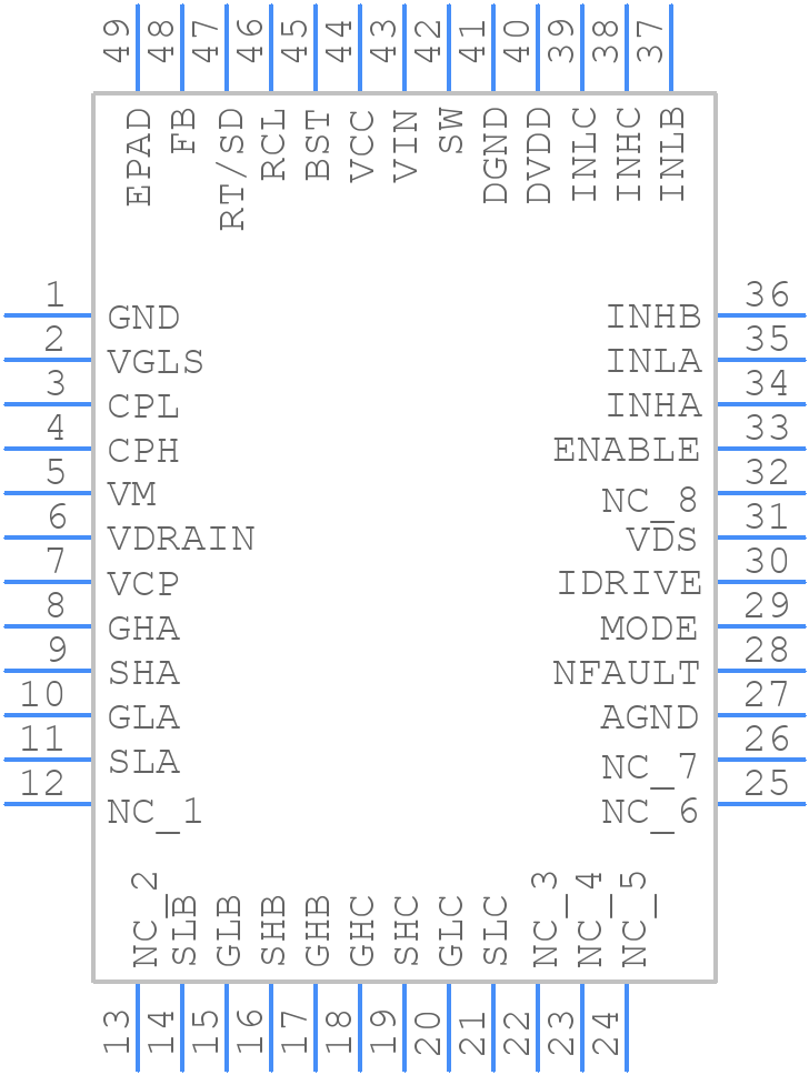DRV8350RHRGZR - Texas Instruments - PCB symbol