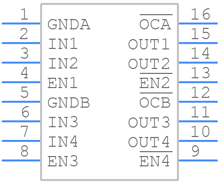 TPS2086DR - Texas Instruments - PCB symbol