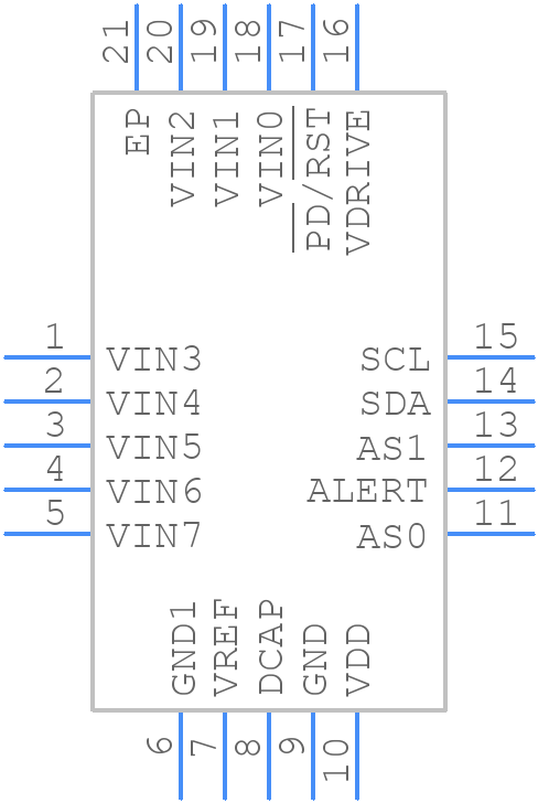 AD7291TCPZ-EP-RL7 - Analog Devices - PCB symbol