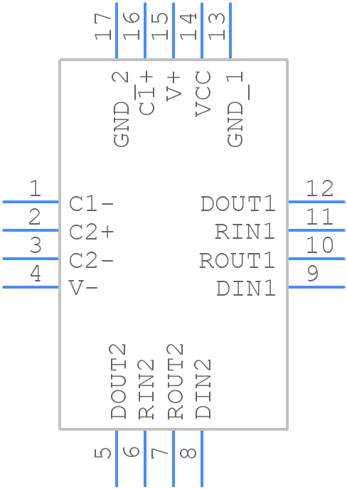 TRS3232EIRGTR - Texas Instruments - PCB symbol