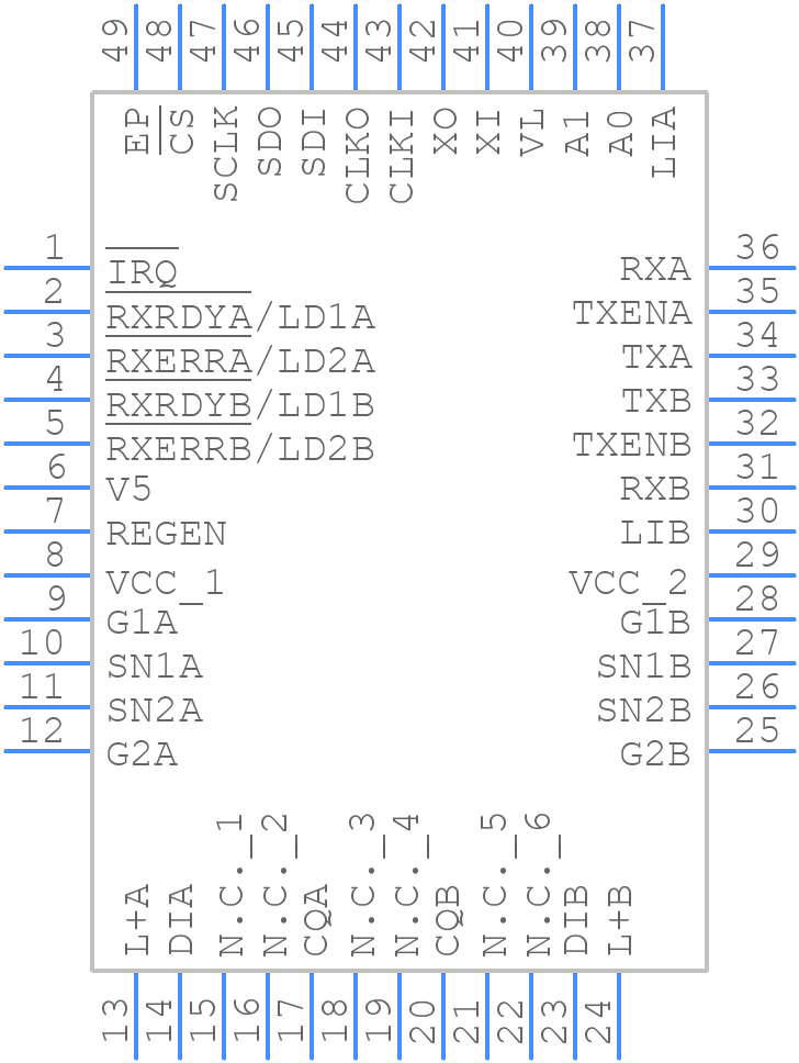 MAX14819ATM+T - Analog Devices - PCB symbol