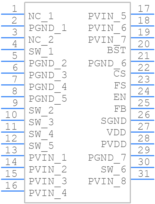 MIC28510YJL-TR - Microchip - PCB symbol