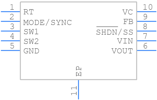LTC3440EDD#TRPBF - Analog Devices - PCB symbol