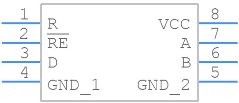 SN75076BP - Texas Instruments - PCB symbol