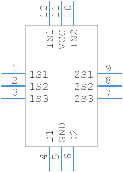 STG3856QTR - STMicroelectronics - PCB symbol
