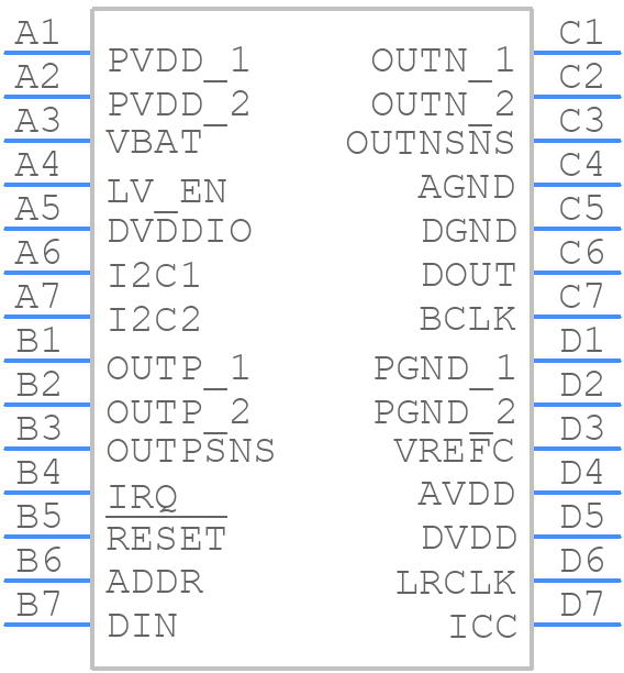 MAX98395EWI+ - Analog Devices - PCB symbol