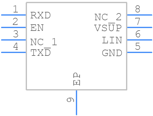 TLIN2029AMDRBRQ1 - Texas Instruments - PCB symbol