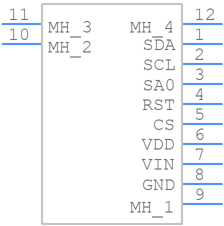 MDOB128064VV-WM - MIDAS - PCB symbol
