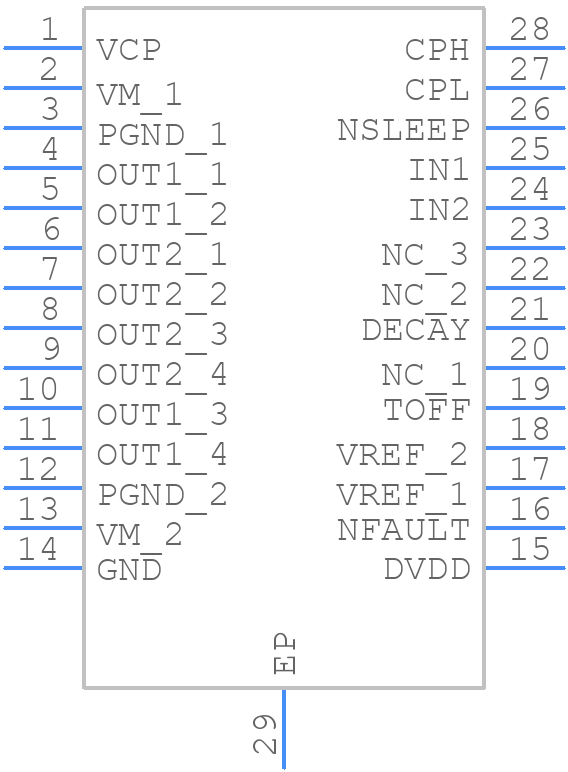 DRV8256PPWPR - Texas Instruments - PCB symbol