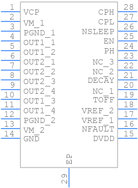 DRV8256EPWPR - Texas Instruments - PCB symbol