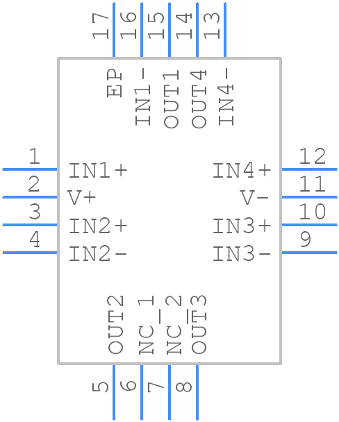 TLV9104SIRTER - Texas Instruments - PCB symbol