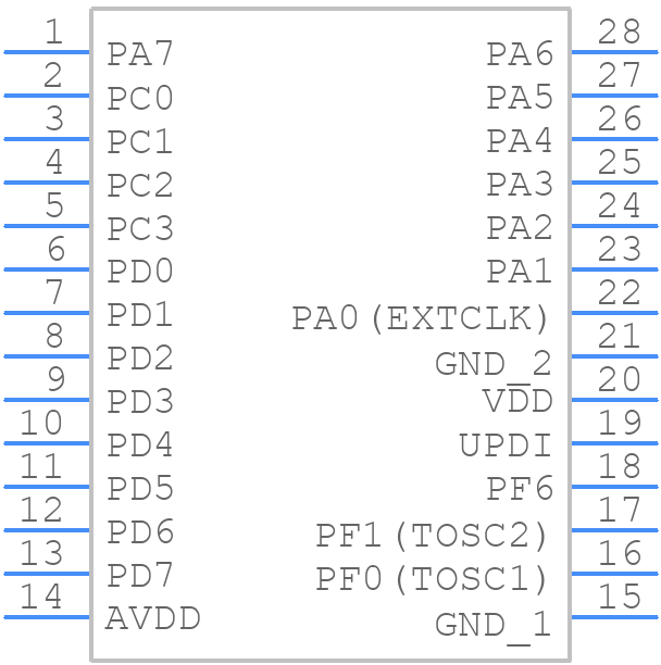 ATMEGA3208-XFR - Microchip - PCB symbol