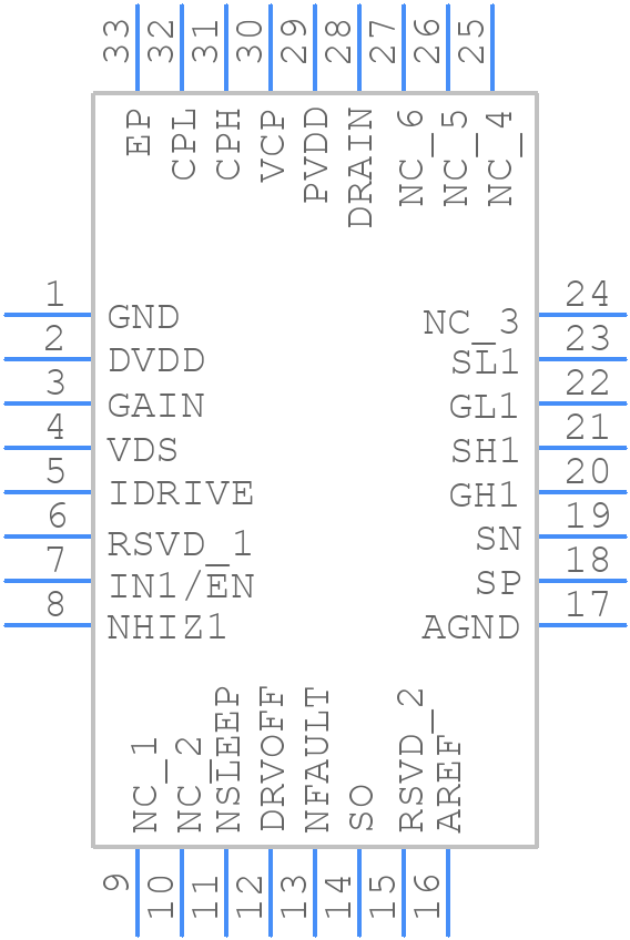 DRV8106HQRHBRQ1 - Texas Instruments - PCB symbol