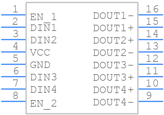 DSLVDS1047PWR - Texas Instruments - PCB symbol