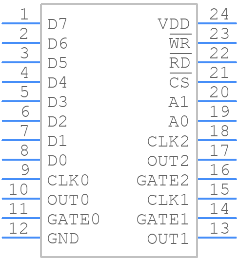 UPD71054C - NEC - PCB symbol