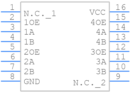74CBTLV3126DS,118 - Nexperia - PCB symbol