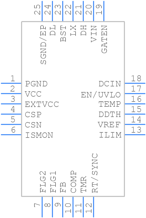 MAX17703ATG+T - Analog Devices - PCB symbol