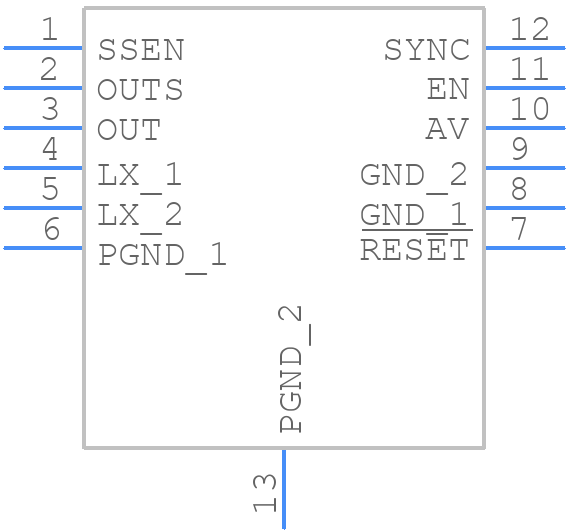 MAX20472BATCC/V+T - Analog Devices - PCB symbol
