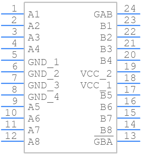 74ACT11623DWR - Texas Instruments - PCB symbol