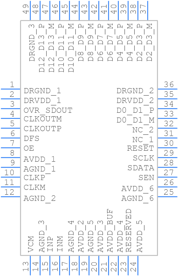 ADS41B49IRGZR - Texas Instruments - PCB symbol