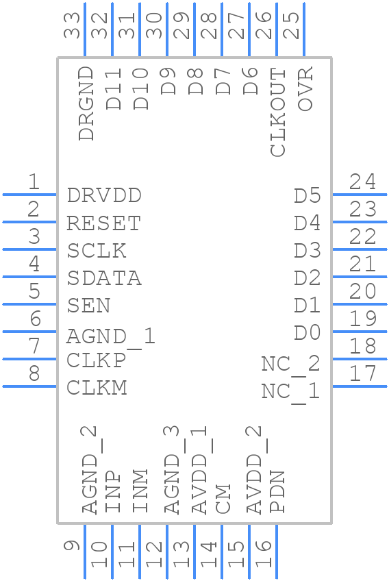 ADS61B23IRHBR - Texas Instruments - PCB symbol
