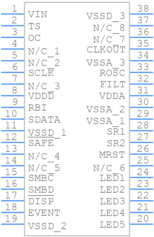 BQ2085DBTR-V1P3 - Texas Instruments - PCB symbol