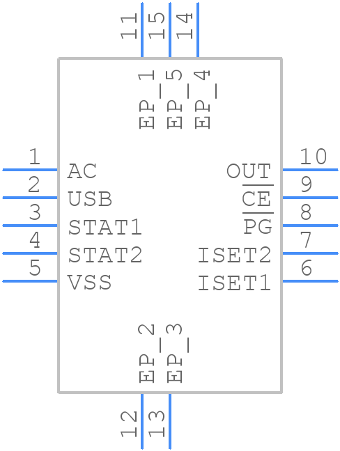 BQ24022DRCR - Texas Instruments - PCB symbol