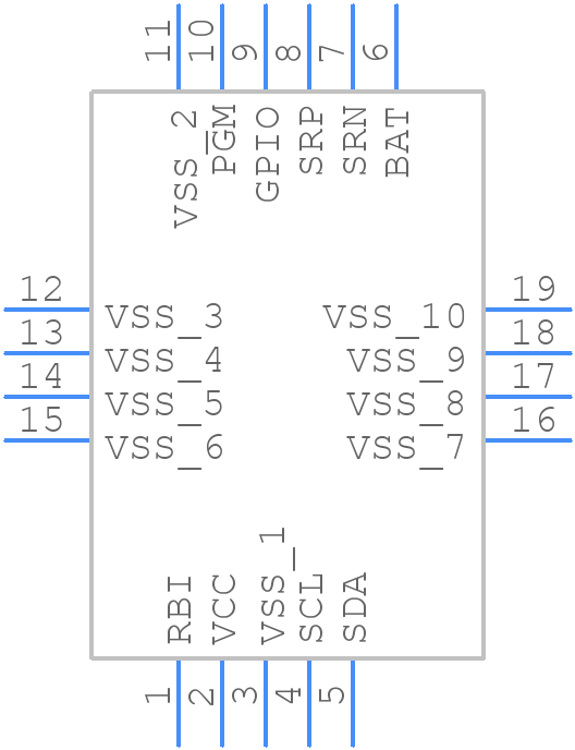 BQ27210DRKR - Texas Instruments - PCB symbol