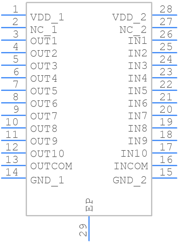 BUF11705AIPWPR - Texas Instruments - PCB symbol