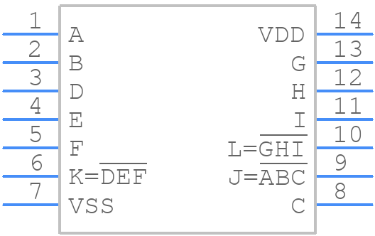 JM38510/05053BCA - Texas Instruments - PCB symbol