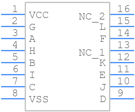 JM38510/05554BEA - Texas Instruments - PCB symbol