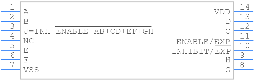 CD4086BF3A - Texas Instruments - PCB symbol