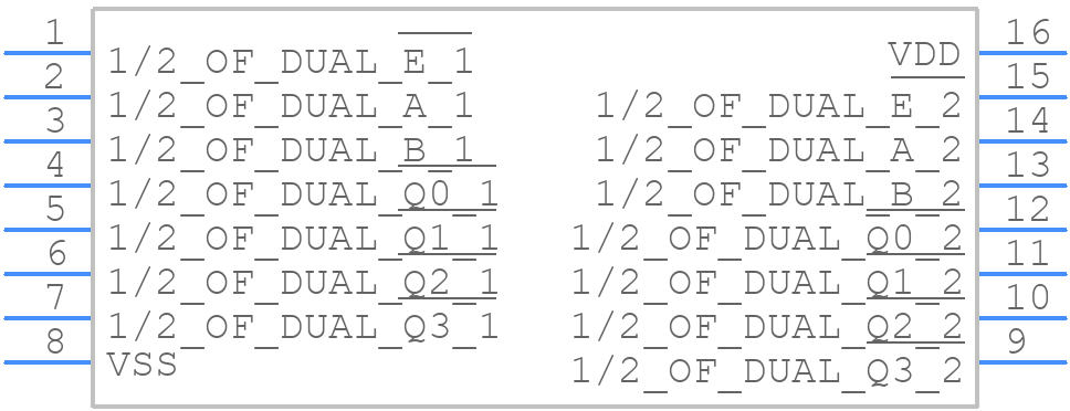 CD4556BF3A - Texas Instruments - PCB symbol