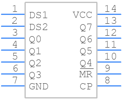 CD54AC164F3A - Texas Instruments - PCB symbol