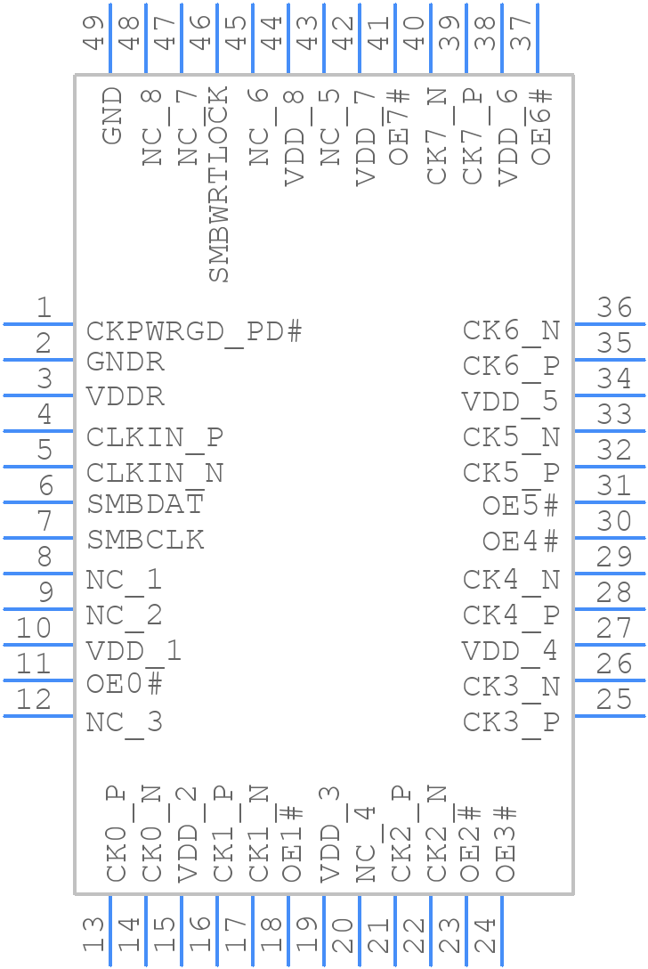 CDCDB800RSLT - Texas Instruments - PCB symbol