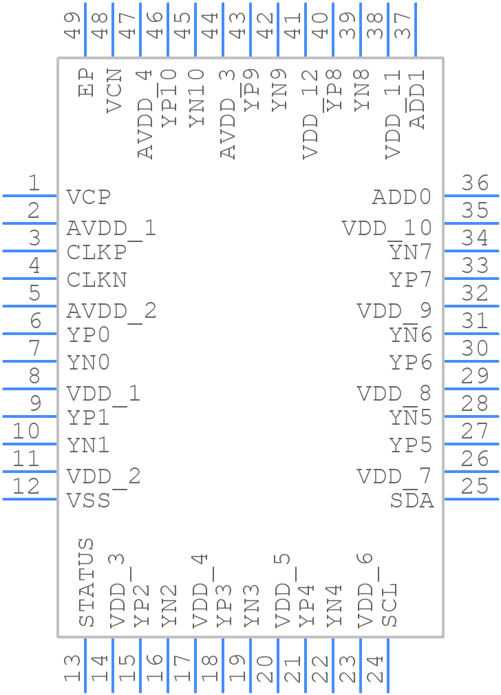 CDCL6010RGZR - Texas Instruments - PCB symbol