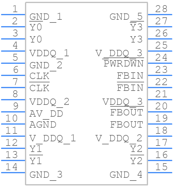 CDCVF855PWR - Texas Instruments - PCB symbol