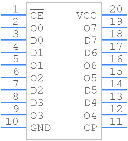 CY74FCT377ATSOC - Texas Instruments - PCB symbol