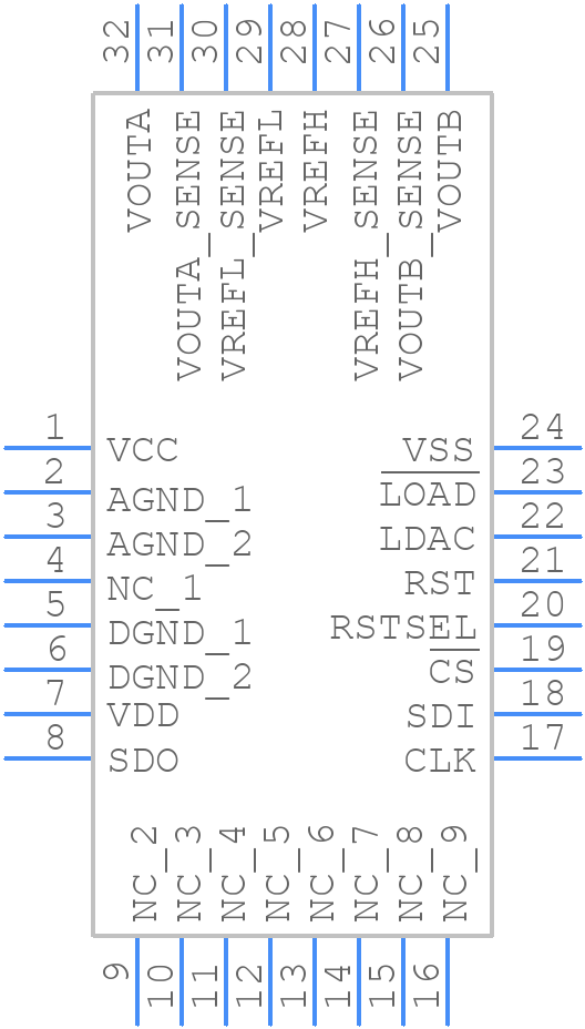 DAC7632VFT - Texas Instruments - PCB symbol